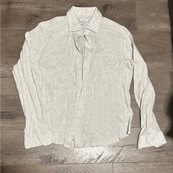 REISS Gosforth Slim Fit Shirt Grey XL NWOT - Picture 3 of 5